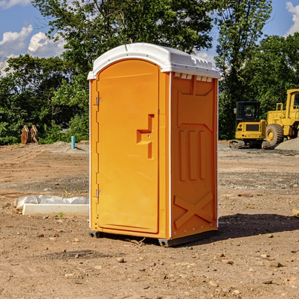 how often are the porta potties cleaned and serviced during a rental period in Converse